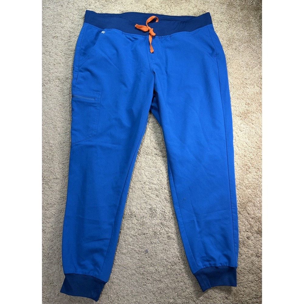 Figs Scrub Technical Collection Joggers Women XL Teal Pockets Drawstring Waist
